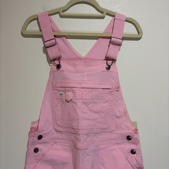 Duluth Trading Co Heirloom Gardening Bib Short Overalls Pink - Picture 3 of 14